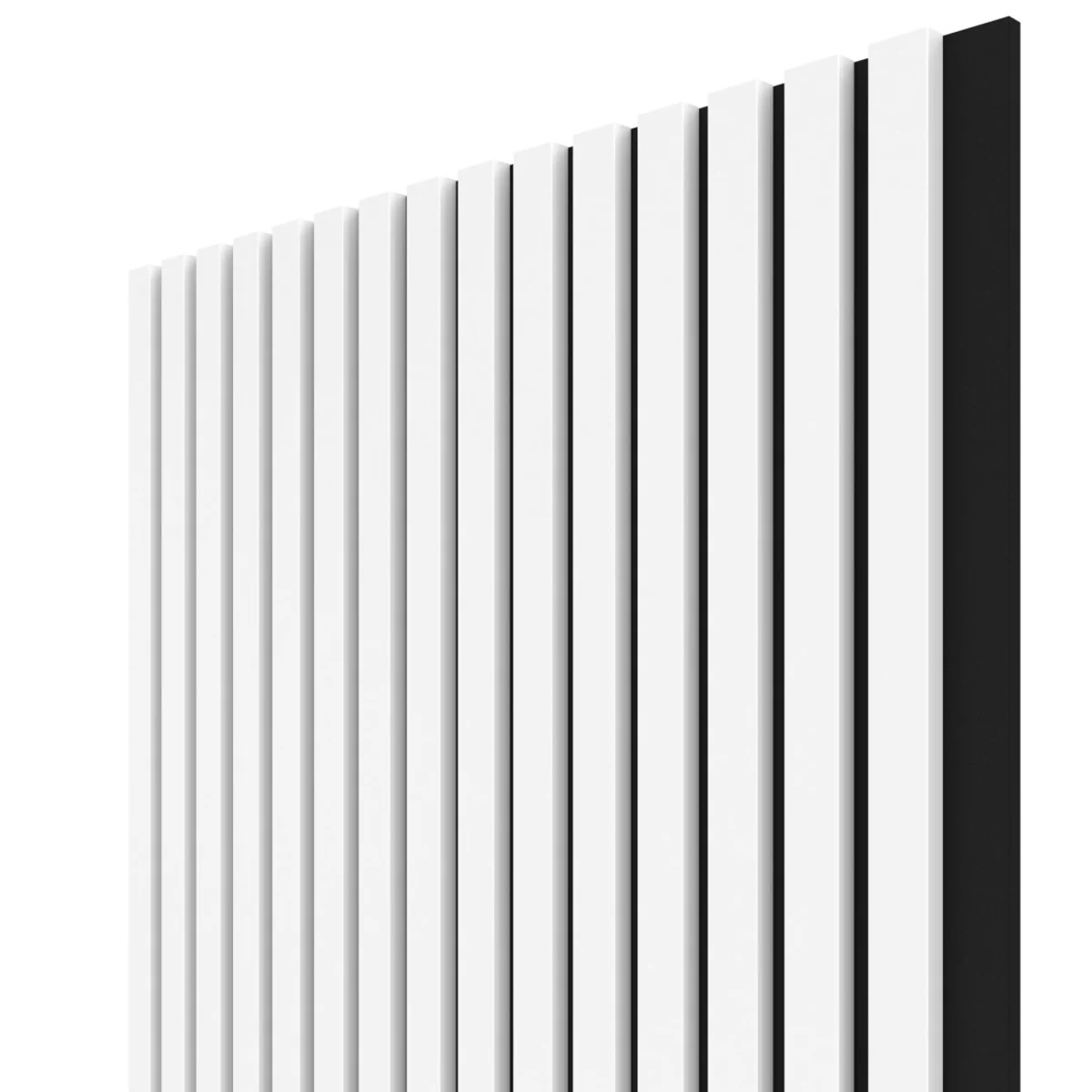 Akustický panel WALL CONCEPT bílá, černý filc + MDF, 2750x604x21 mm, 1,66 m2