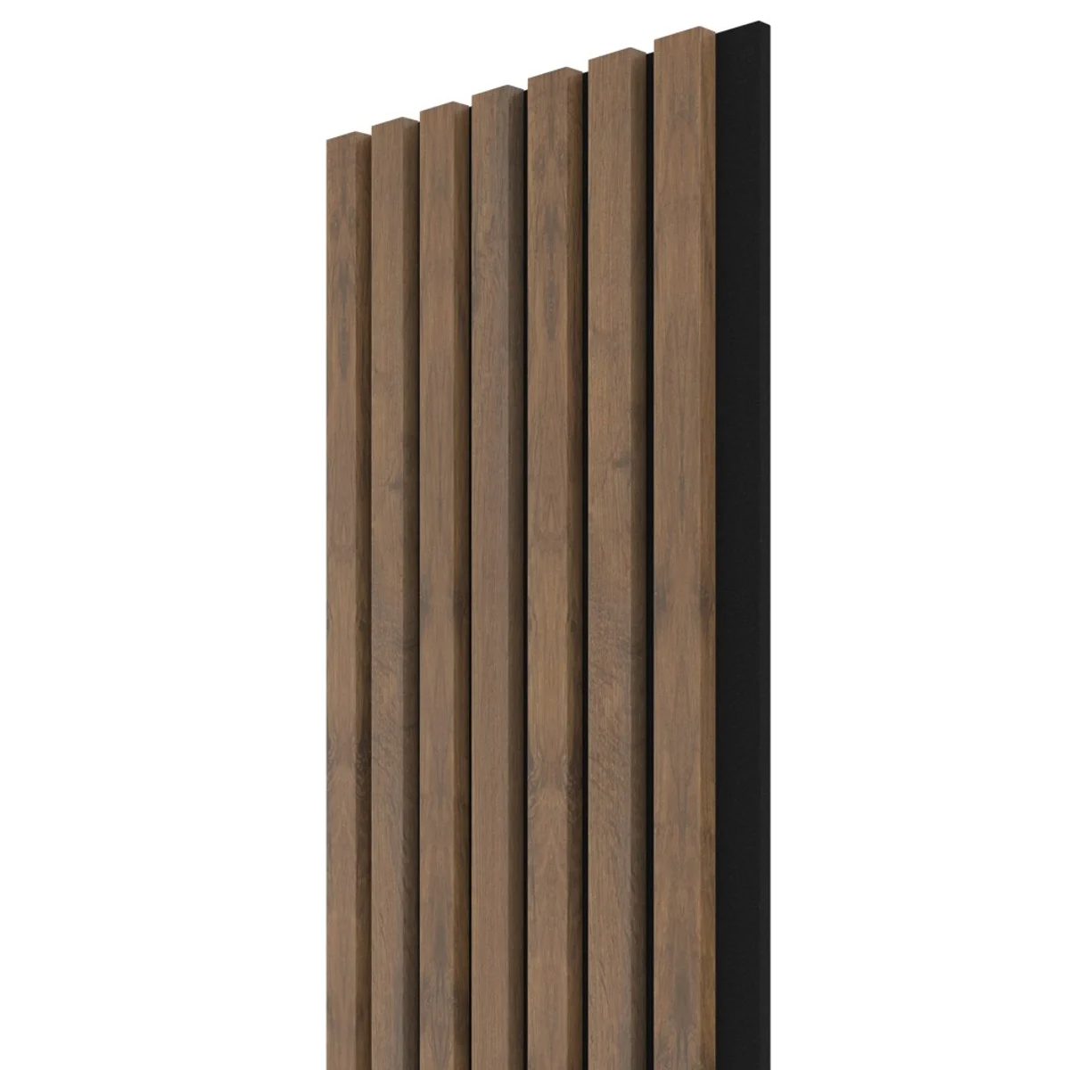 Akustický panel WALL CONCEPT Dub Livingstone tabákový, černý filc + MDF, 2750x285x21 mm, 0,78 m2