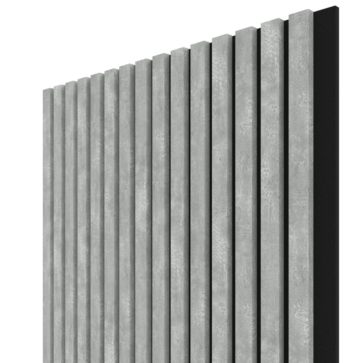 Akustický panel WALL CONCEPT Raw Imperial, černý filc + MDF, 2750x604x21 mm, 1,66 m2