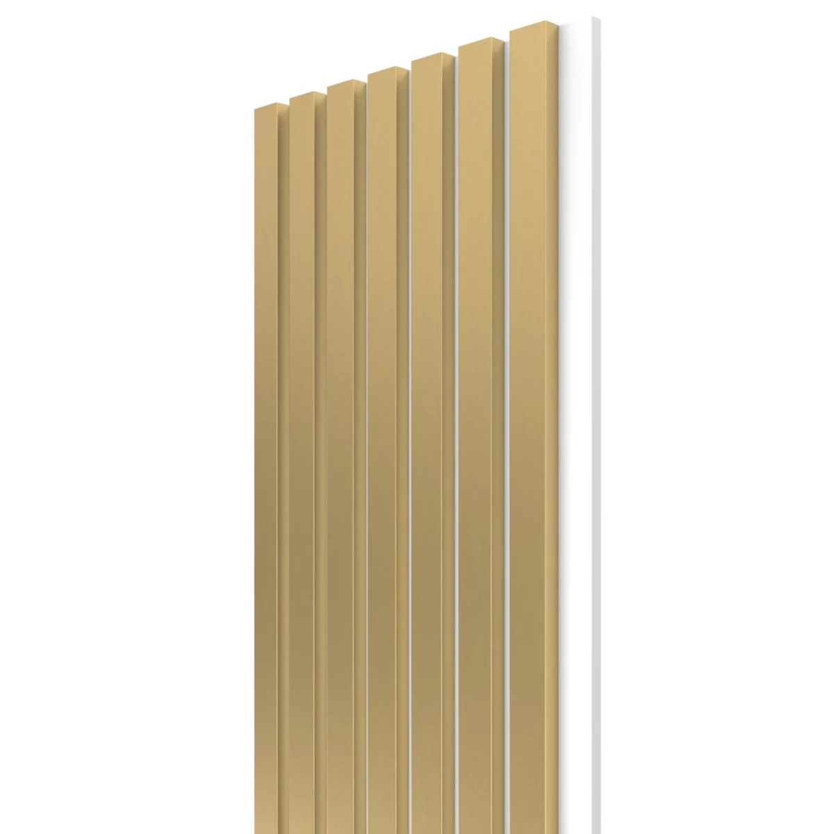 Akustický panel WALL CONCEPT zlatá, bílý filc + MDF, 2750x285x21 mm, 0,78 m2