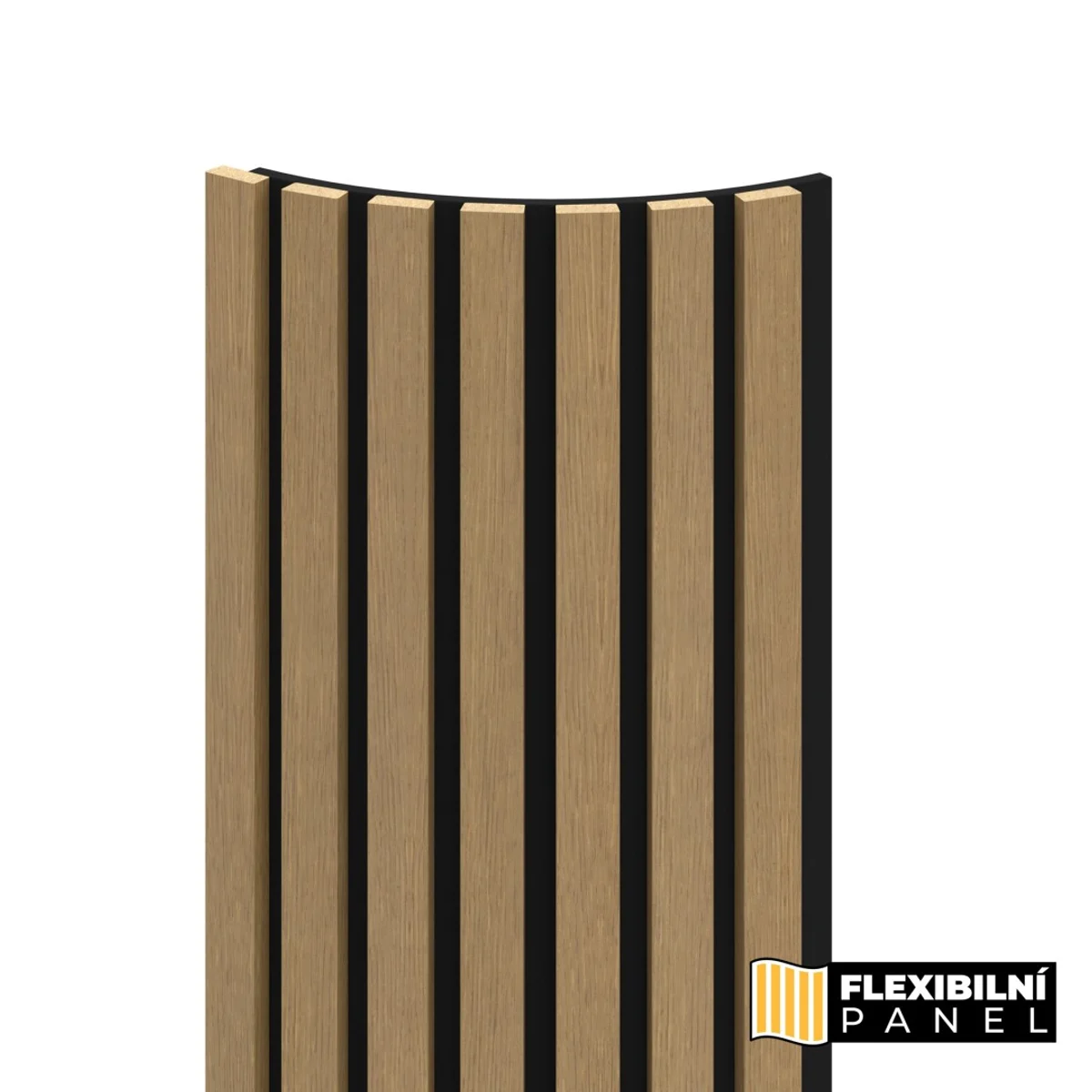 WALL CONCEPT flexi obkladový panel Dub eterna, černý filc + MDF, 2750x285x17 mm, 0,78 m2