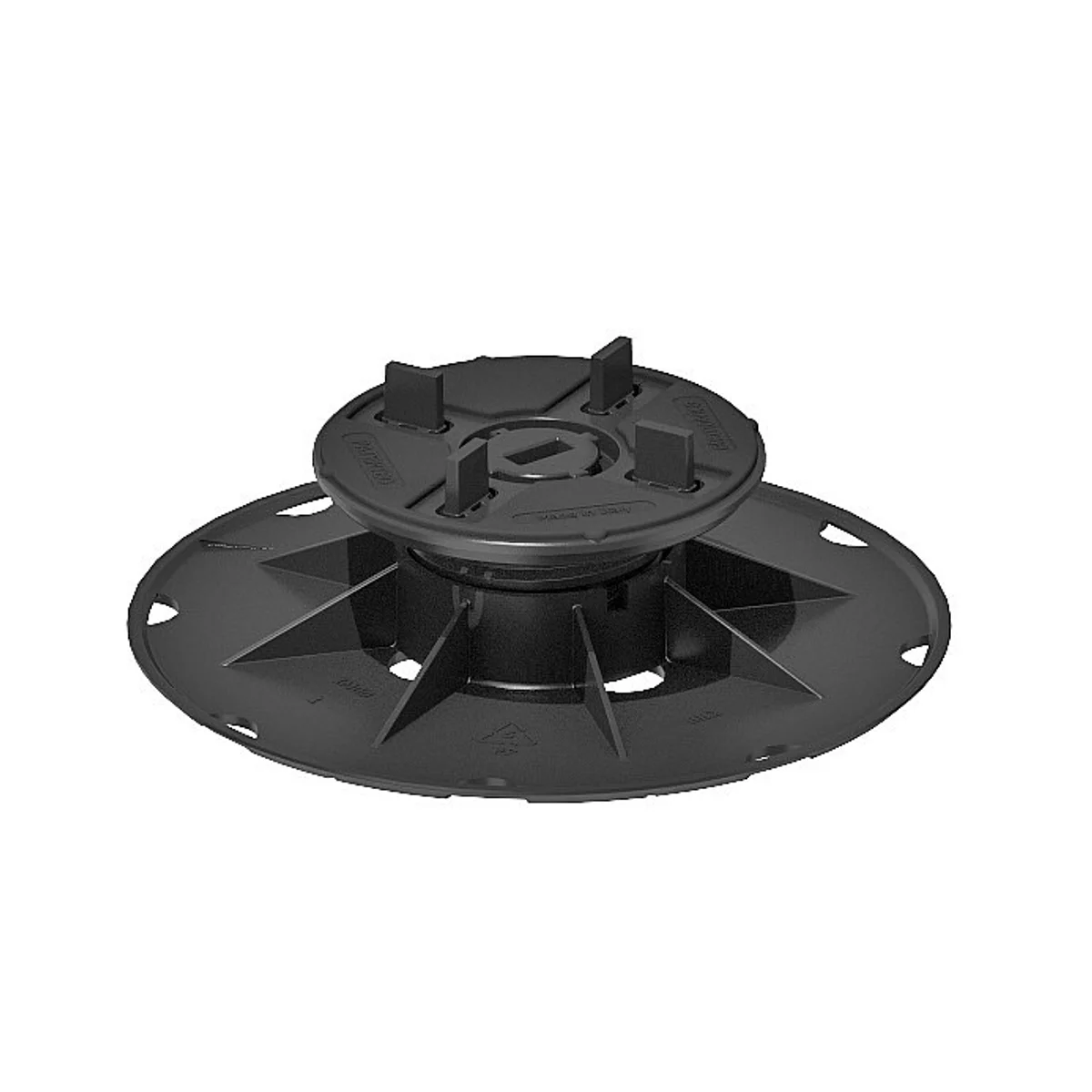 Výškově stavitelná podložka BASIC NERO se samovyrovnávací hlavou, 45-60 mm, BN2