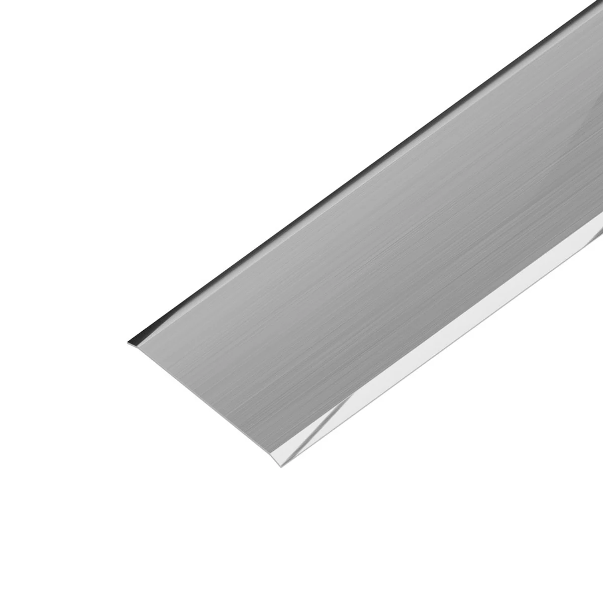 AP18 přechodová lišta nevrtaná, nerez V2A kartáč, tl. 2 mm, 100 mm, 3 m