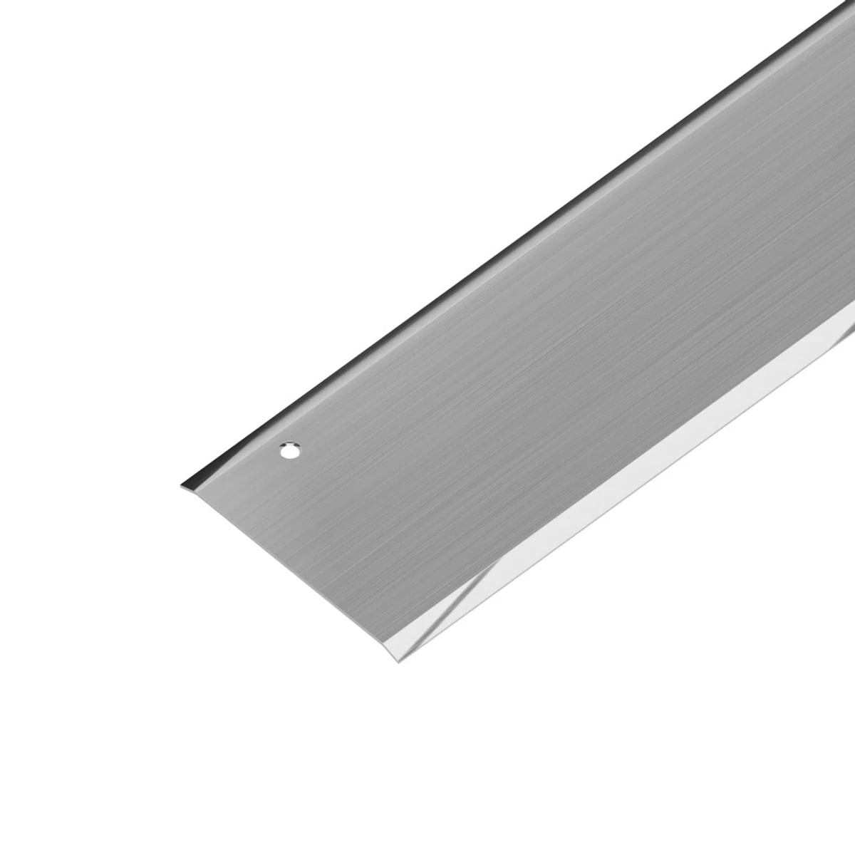 AP18 přechodová lišta vrtaná, nerez V2A kartáč, tl. 1 mm, 60 mm, 2 m