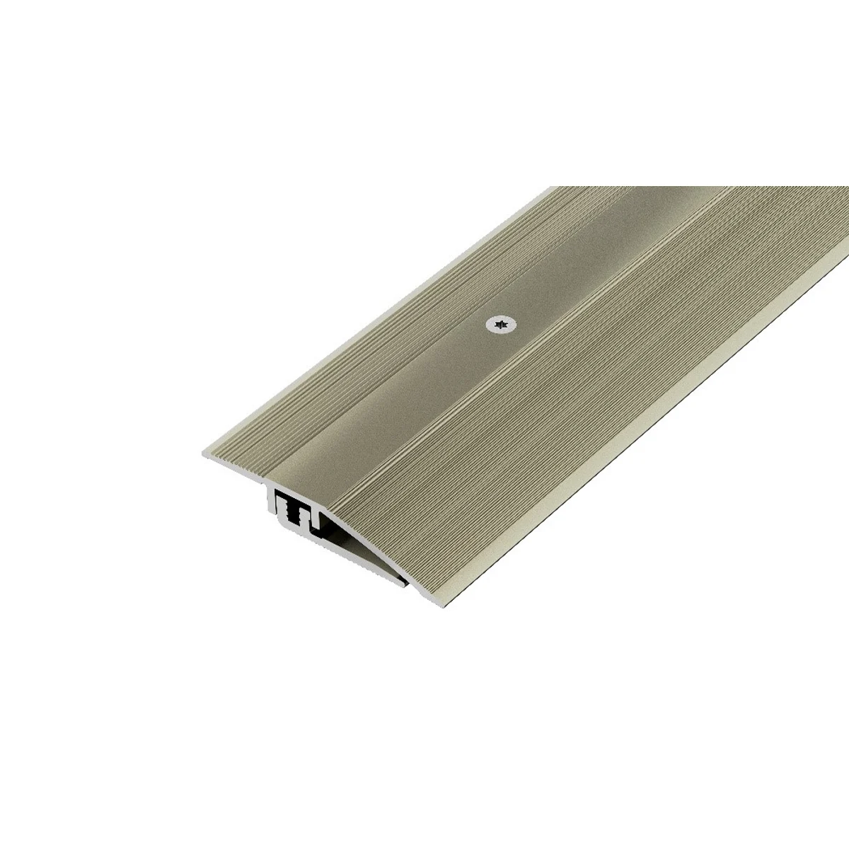 AP27/11 ukončovací lišta, vrtaná 2-dílná, hliník elox titan, 33 mm, 2,7 m
