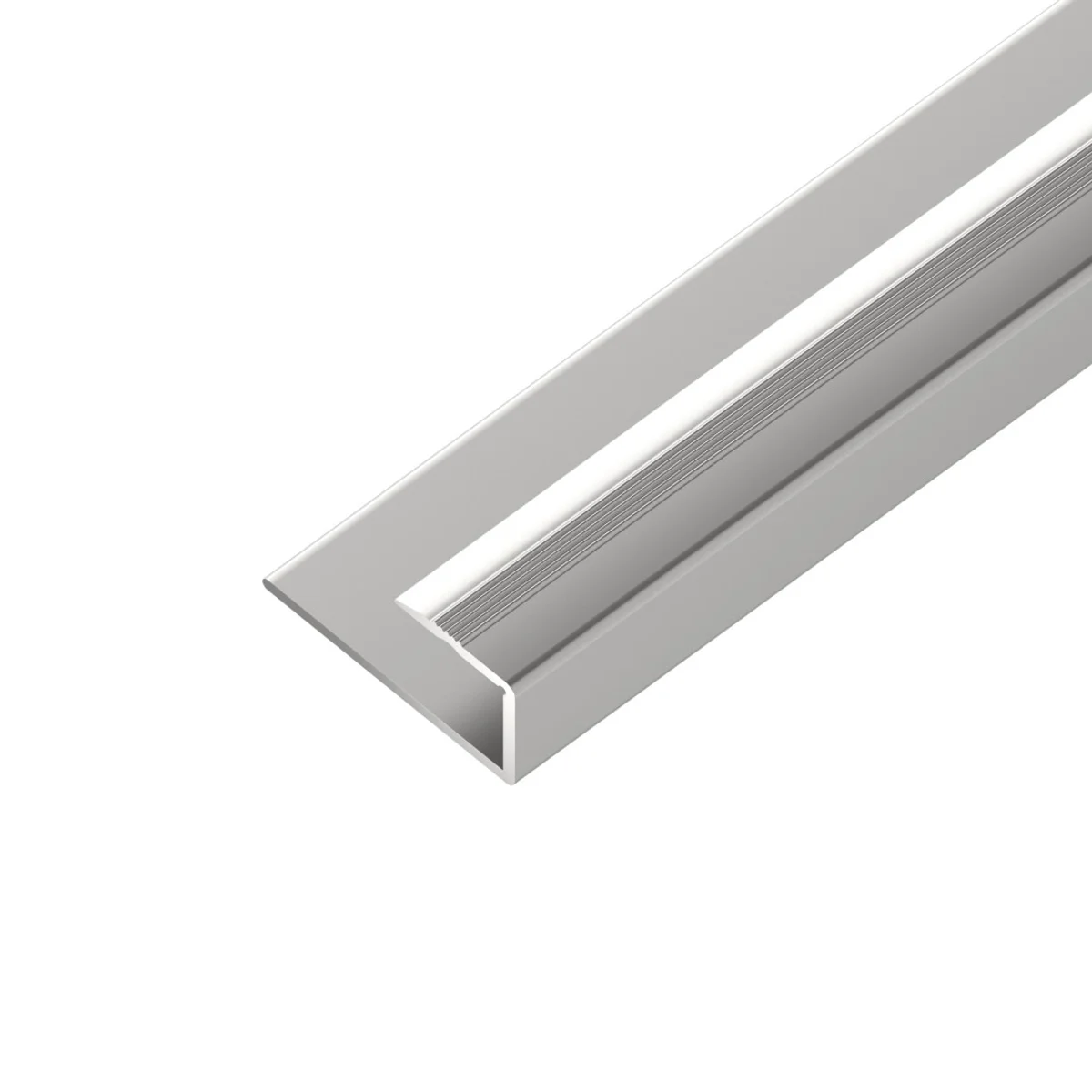 AP27/9 ukončovací lišta, pro laminát, hliník elox stříbro, 8,8 mm, 2,7 m