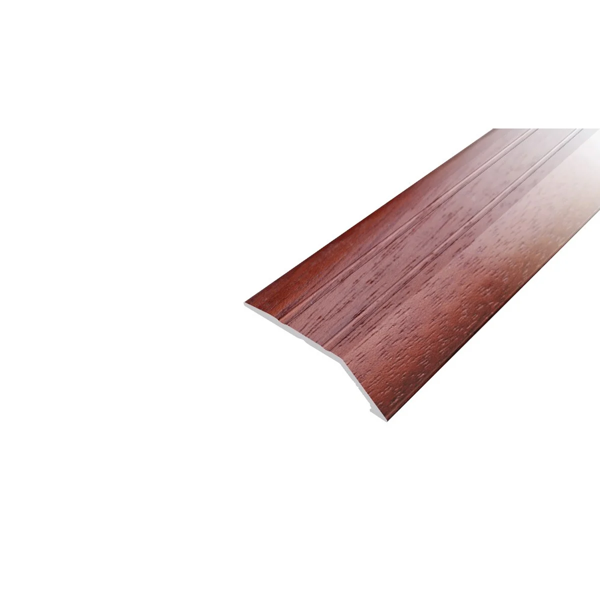AP3 nájezdová lišta samolepící, hliník + dýha nelakovaná teak, 8 mm, 2,7 m