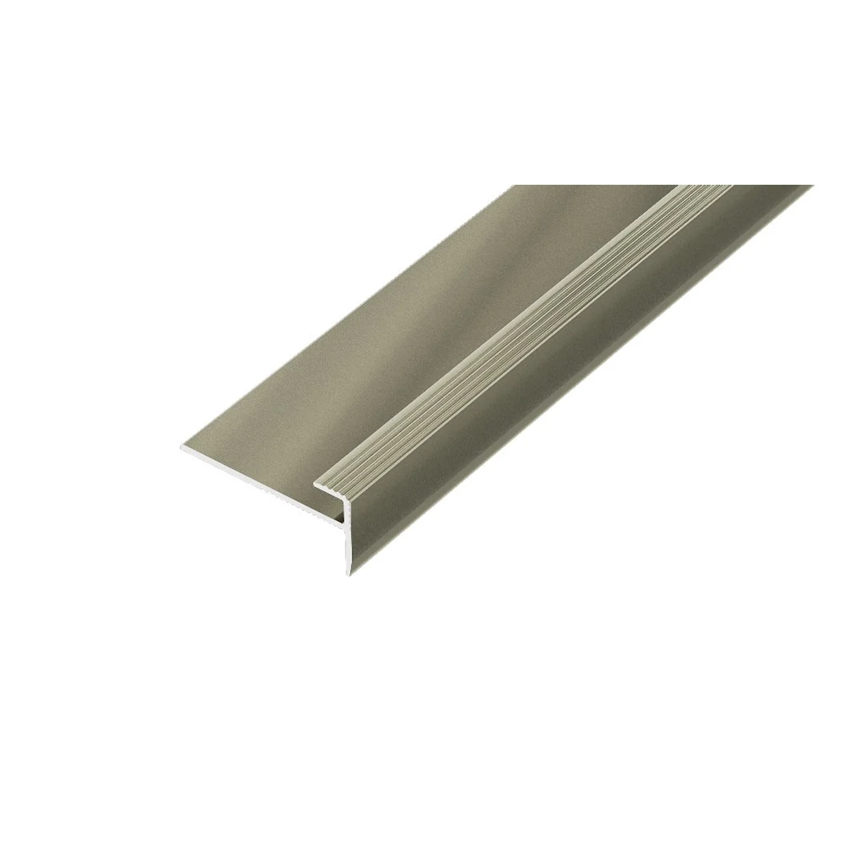 AP45 schodová lišta samolepící, hliník elox titan, 12x28 mm, 2,7 m, 5 mm