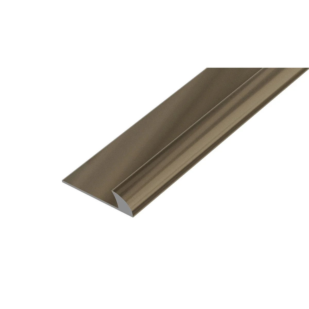 AP46 lemovací lišta obloučková, hliník elox bronz, 2 mm, 2,7 m