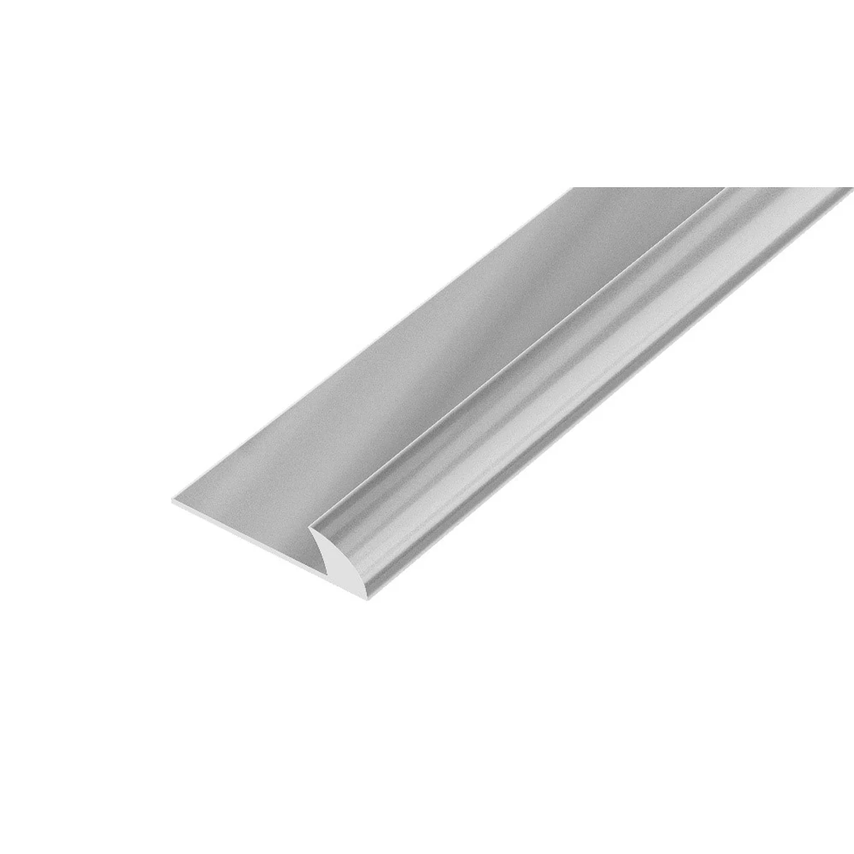AP46 lemovací lišta obloučková, hliník elox stříbro, 3 mm, 2,7 m