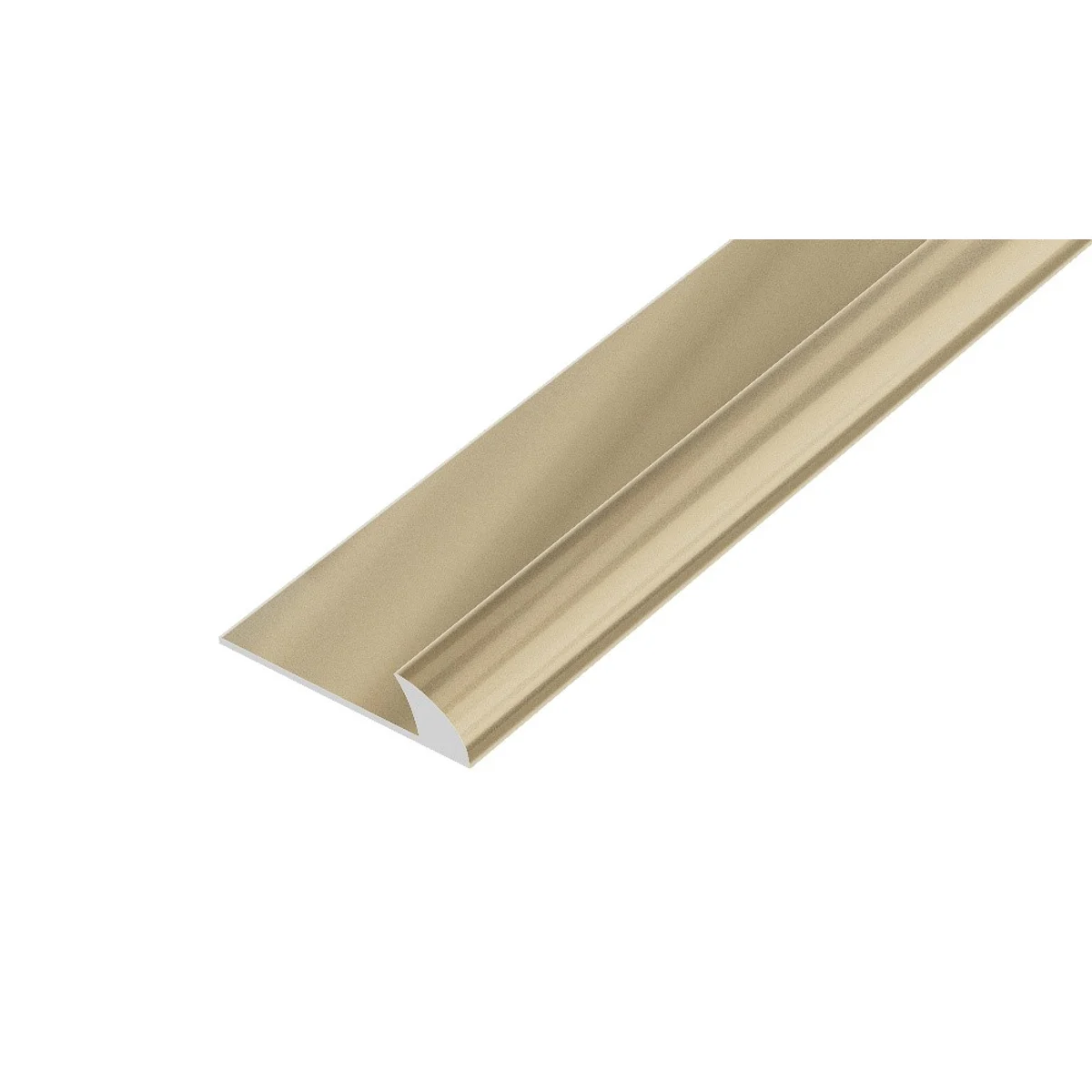 AP46 lemovací lišta obloučková, hliník elox sv. bronz, 3 mm, 2,7 m