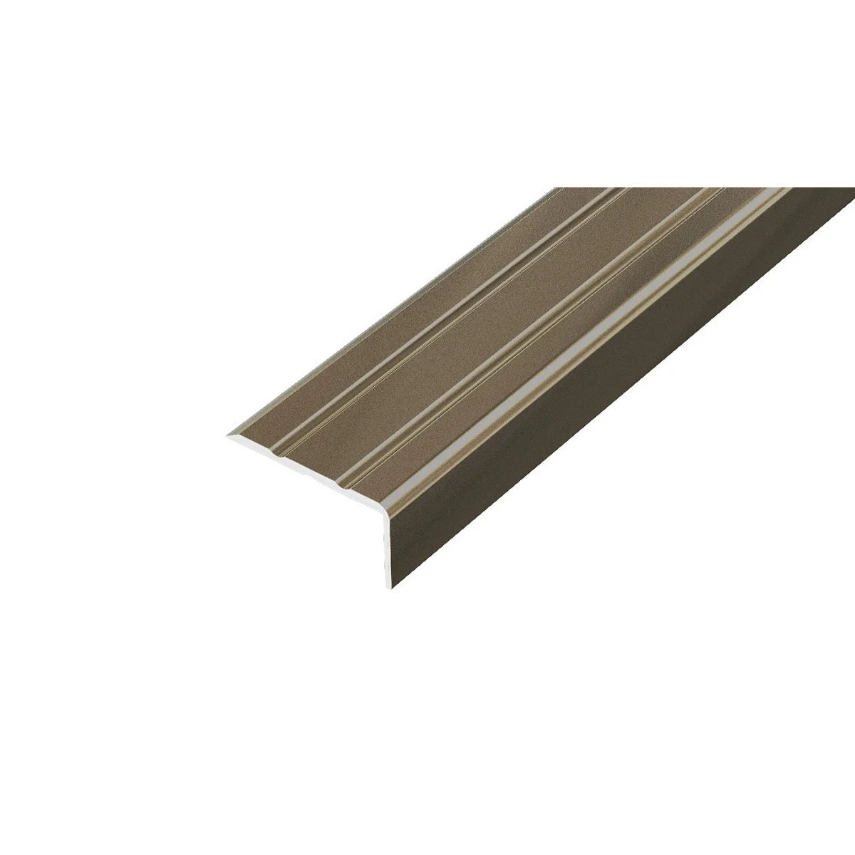 AP5 schodová lišta samolepící, hliník elox bronz, 10 mm, 2,7 m