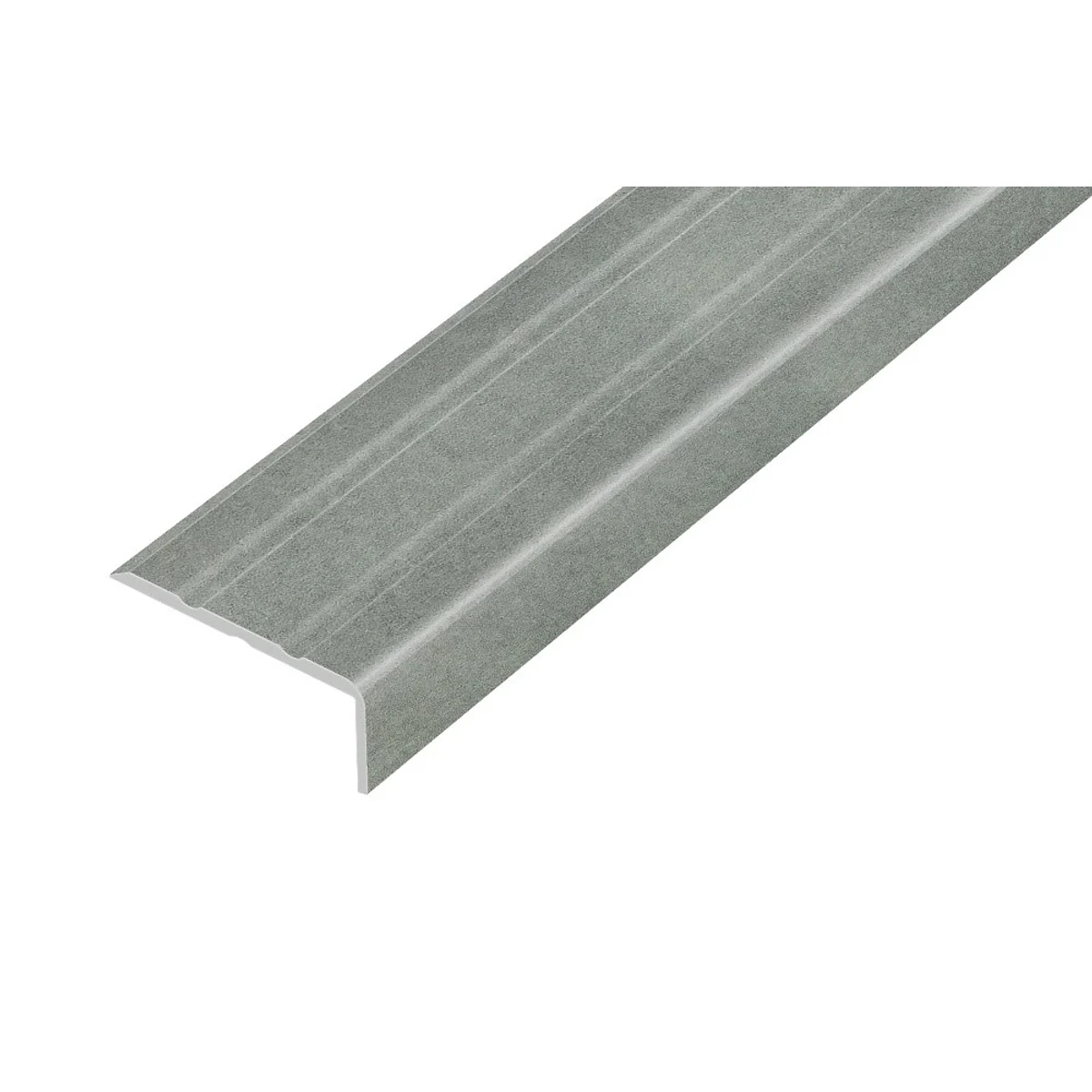 AP5 schodová lišta samolepící, hliník + fólie cement grey, 10 mm, 2,7 m