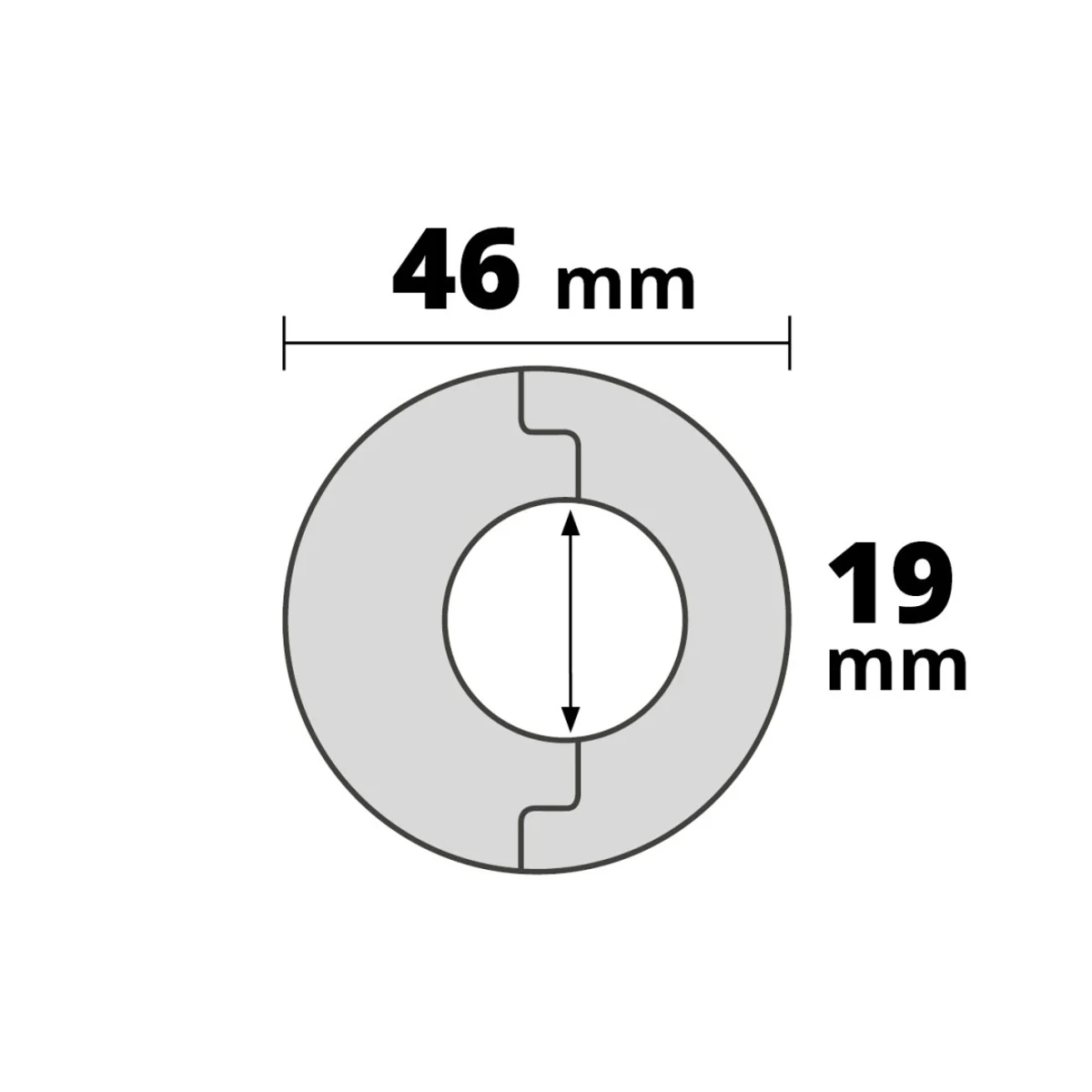 AP54 rozeta, PVC buk tm., průměr: 19 mm, 2 ks