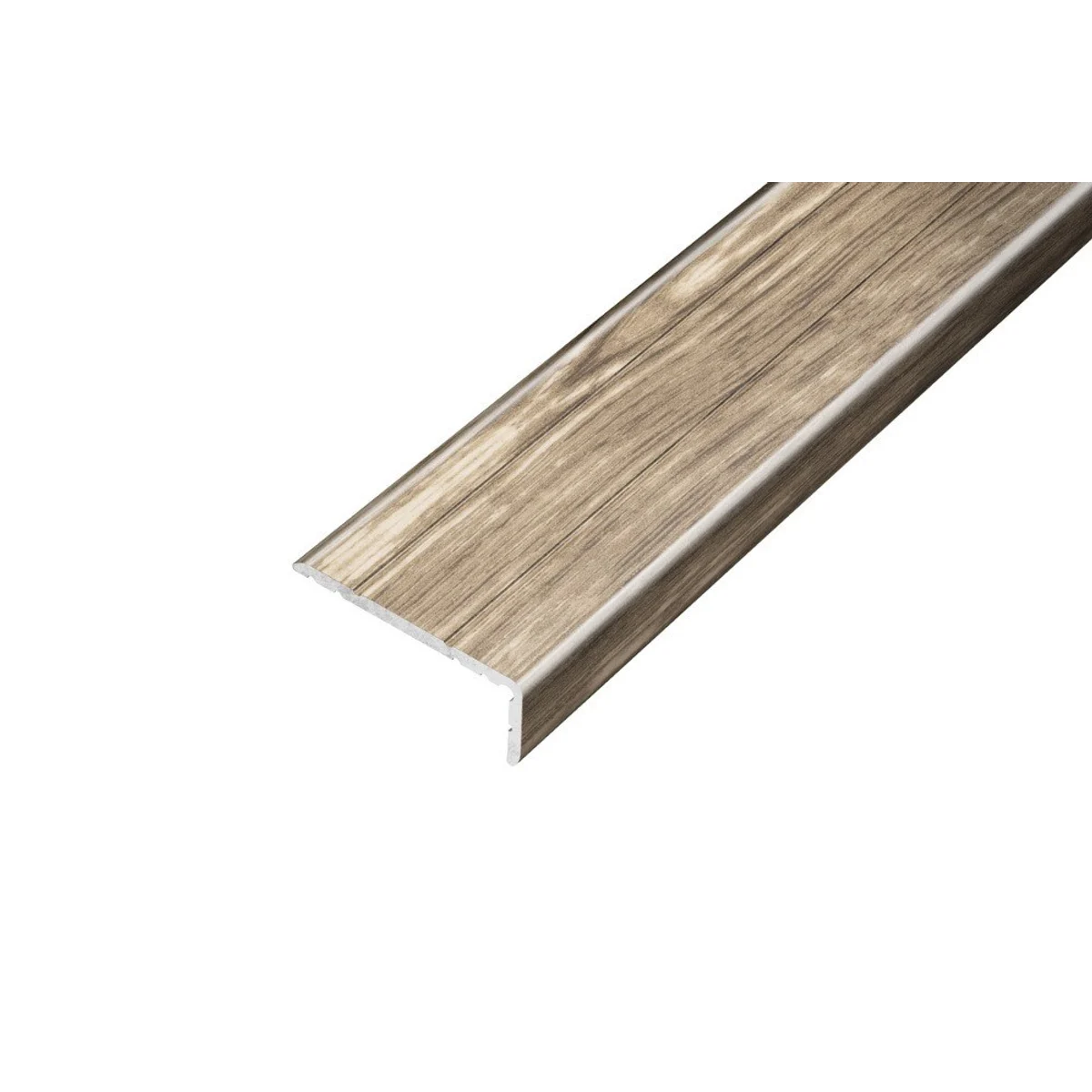 GREEN LINE schodovka 25x10 mm, hliník - dub šedožíhaný, samolepící, 2,7 m