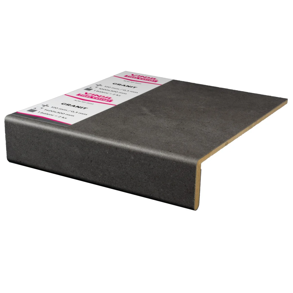 Vinylový schod VINYL Floor Concept granit, 2 ks, 1000x300 mm