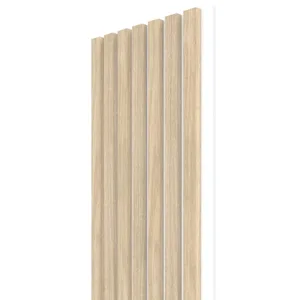 VZOREK - WALL CONCEPT akustický panel Dub šedý, bílý filc + MDF, 240x135x21 mm