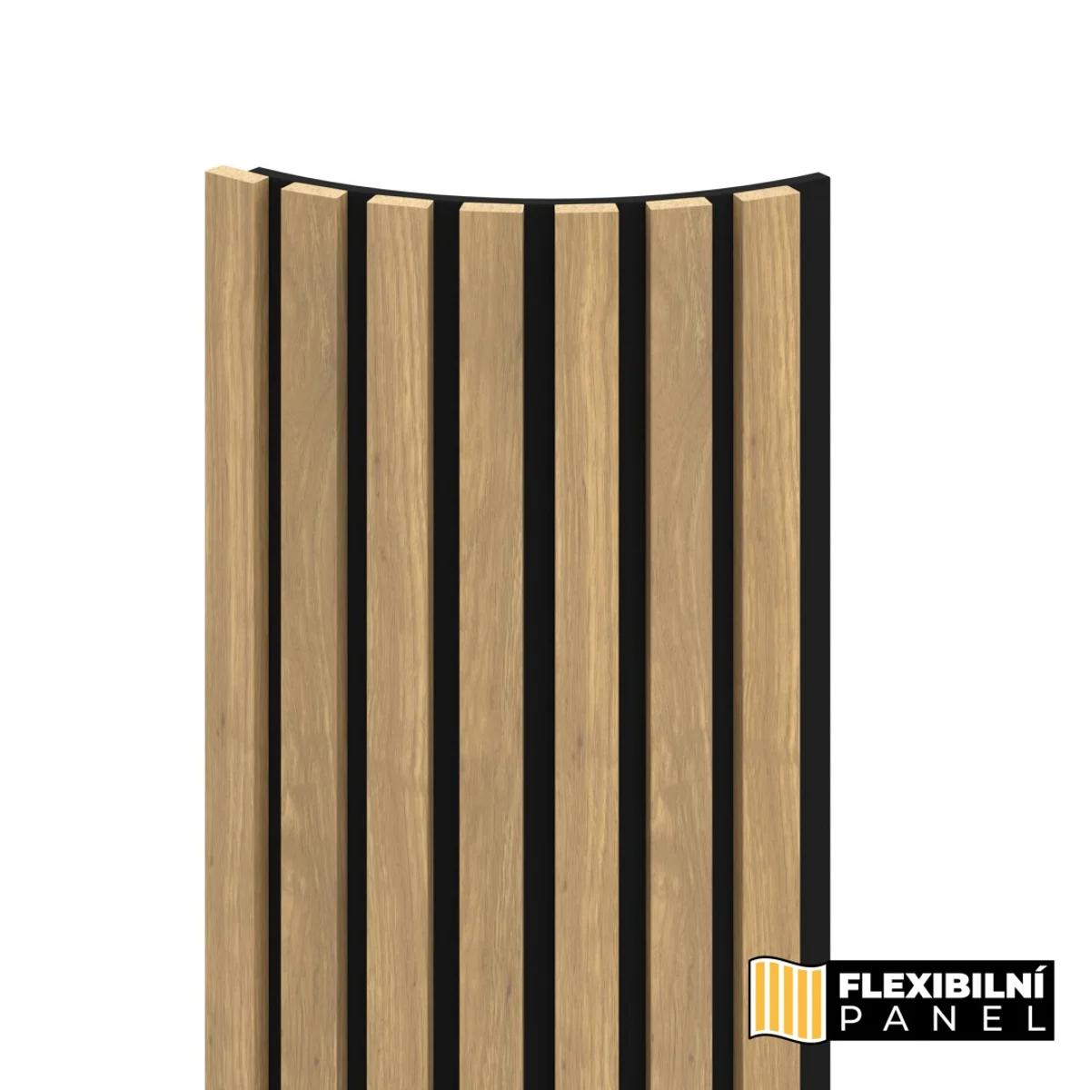 VZOREK - WALL CONCEPT flexi obkladový panel Dub Sacramento, černý filc + MDF, 240x135x17 mm