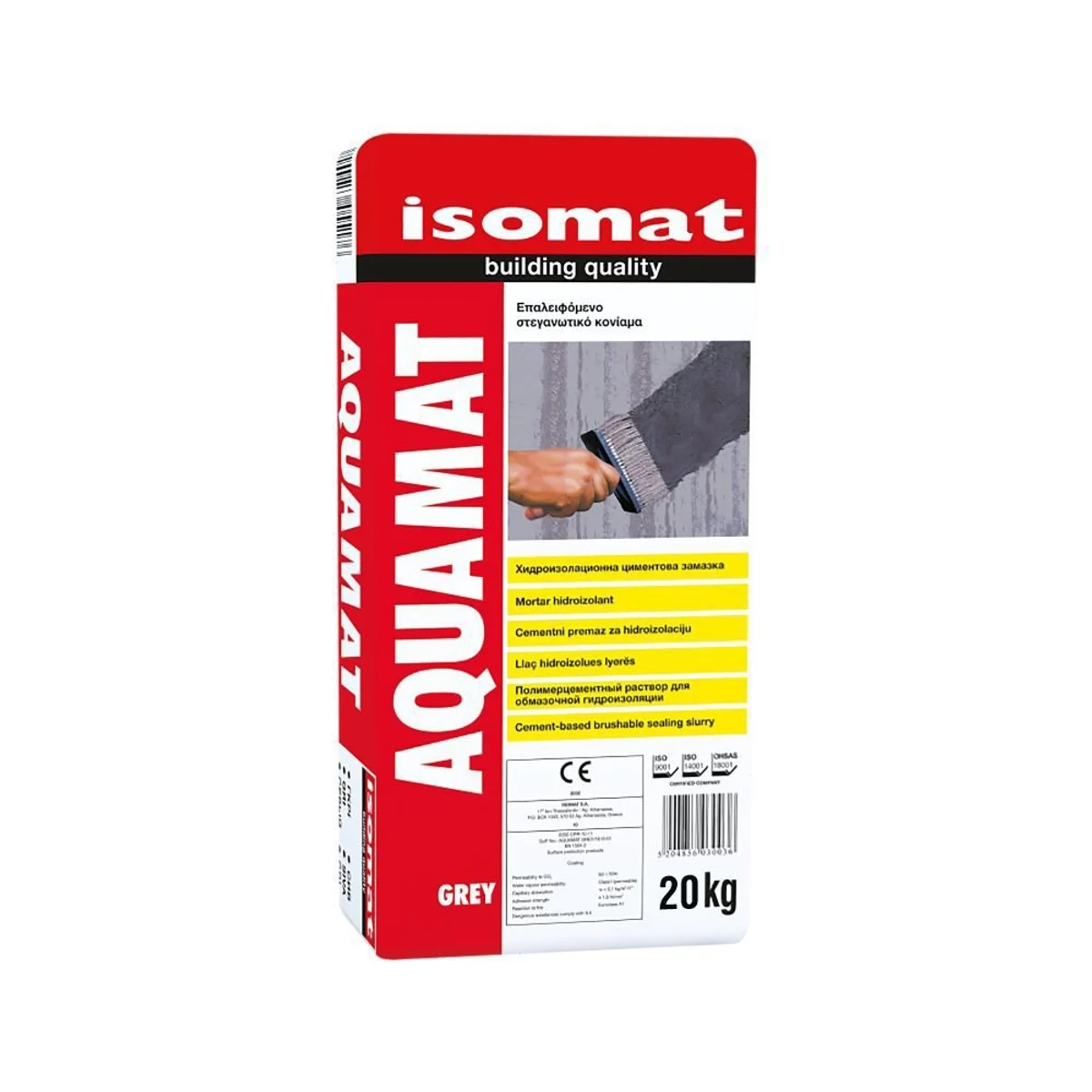 ISOMAT AQUAMAT Hydroizolační suspenze na bázi cementu, šedá, 20 kg