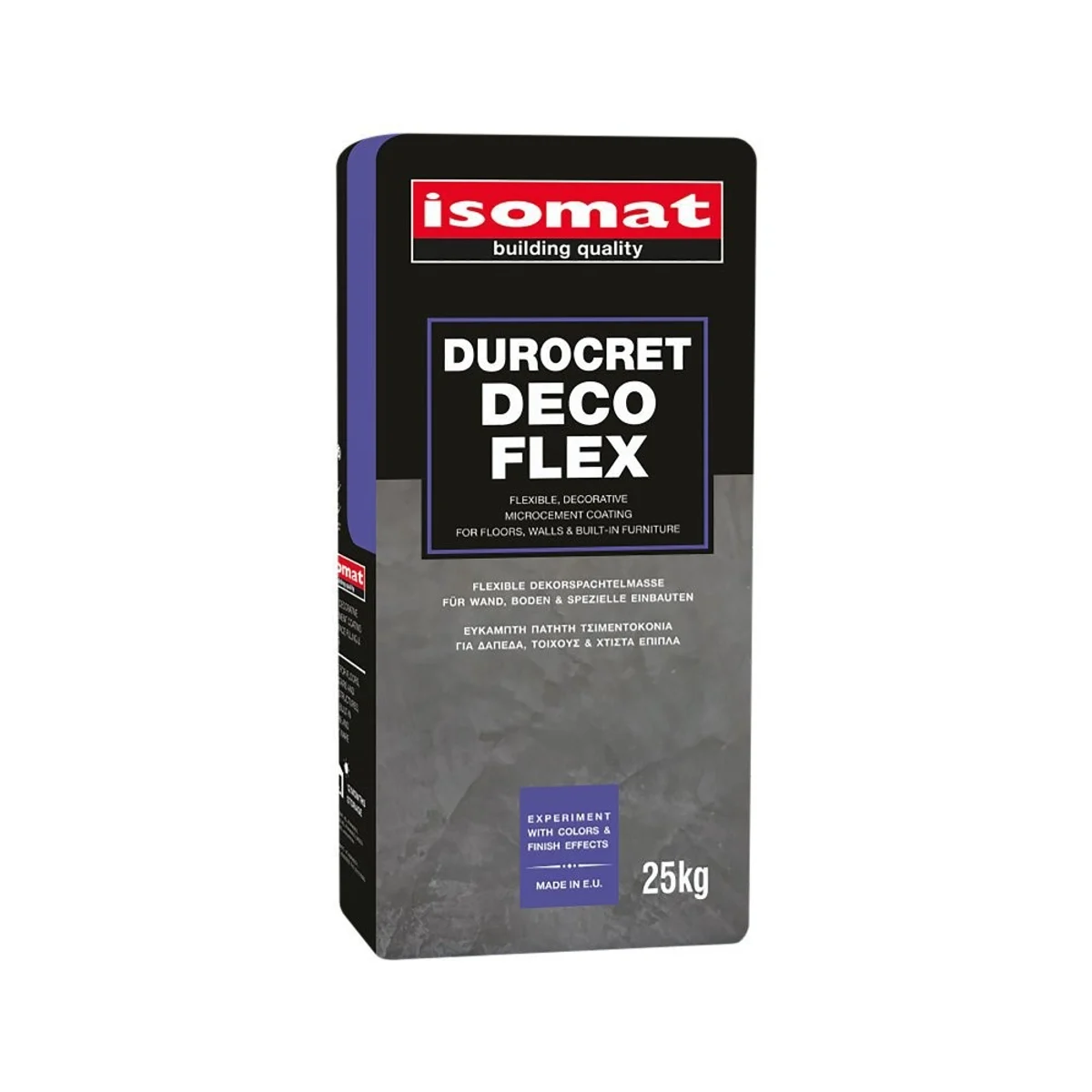 ISOMAT DUROCRET–DECO FLEX Flexibilní dekorační mikrocementová stěrka, bílá, 25 kg
