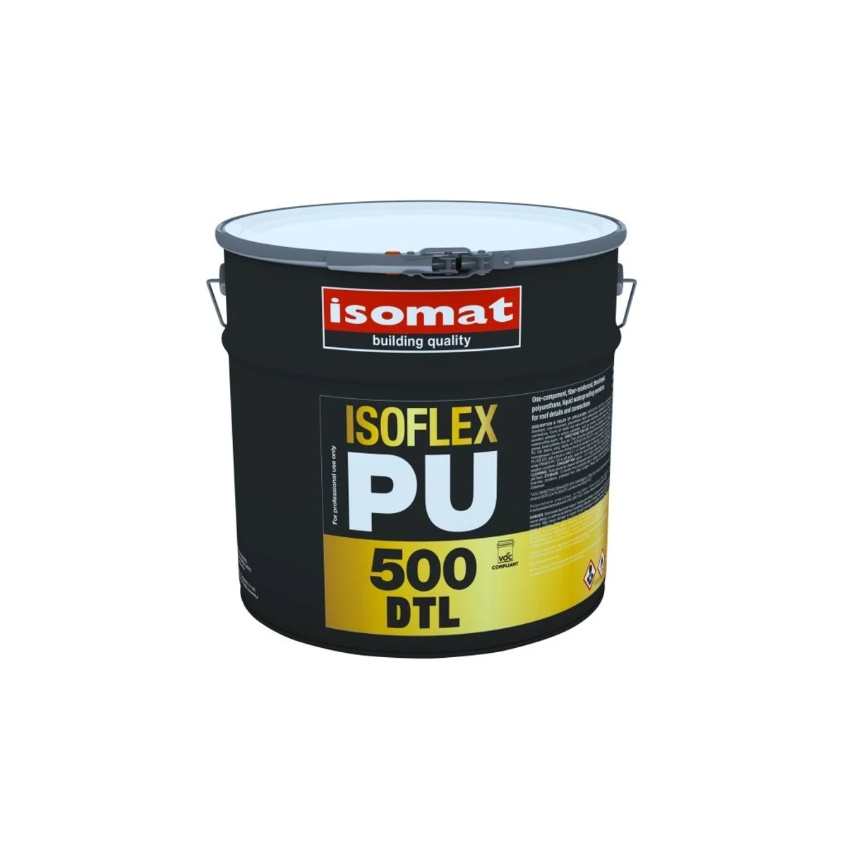 ISOMAT ISOFLEX-PU 500 DTL Jednosložková polyuretanová tekutá hydroizolační membrána pro ploché střechy, bílá, 1 kg