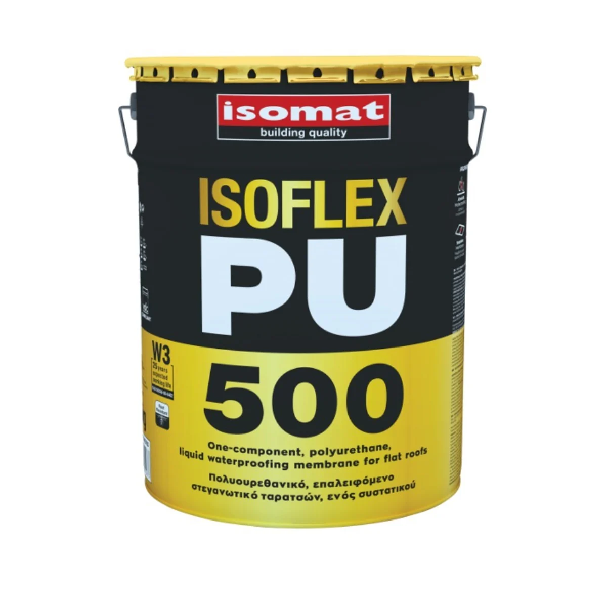 ISOMAT ISOFLEX-PU 500 Jednosložková polyuretanová tekutá hydroizolační membrána pro ploché střechy, bílá, 1 kg