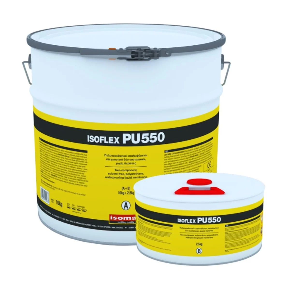 ISOMAT ISOFLEX-PU 550 Dvousložková polyuretanová hydroizolační membrána bez rozpouštědel, béžová, 12,5 kg