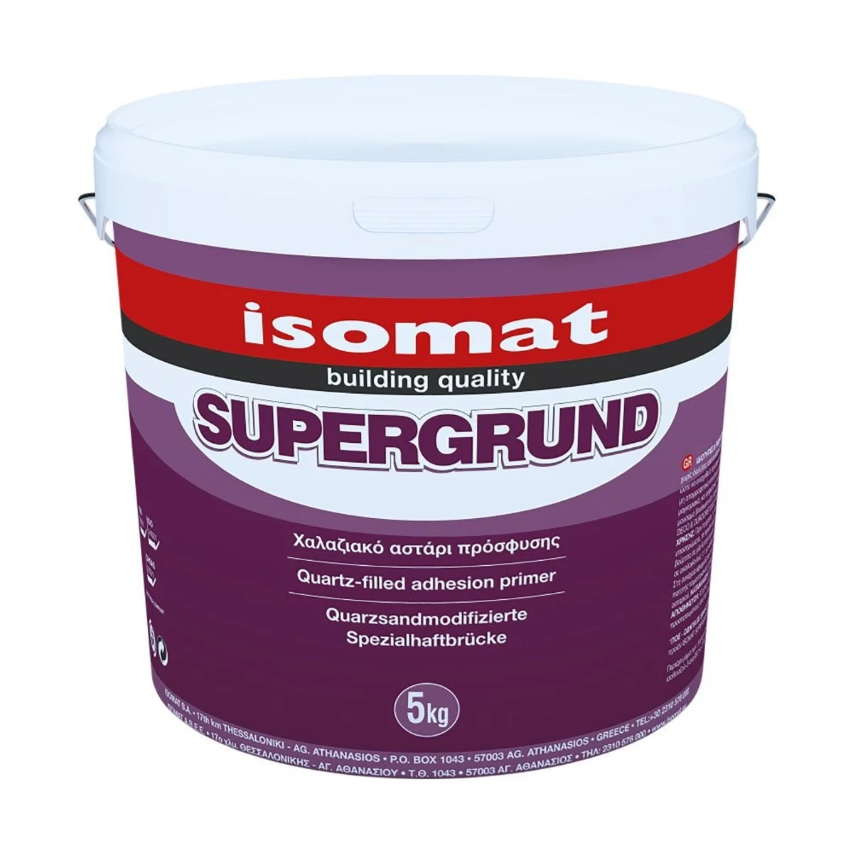 ISOMAT SUPERGRUND Adhezní základ pro zdrsnění podkladu - penetrace, červená, 5 kg
