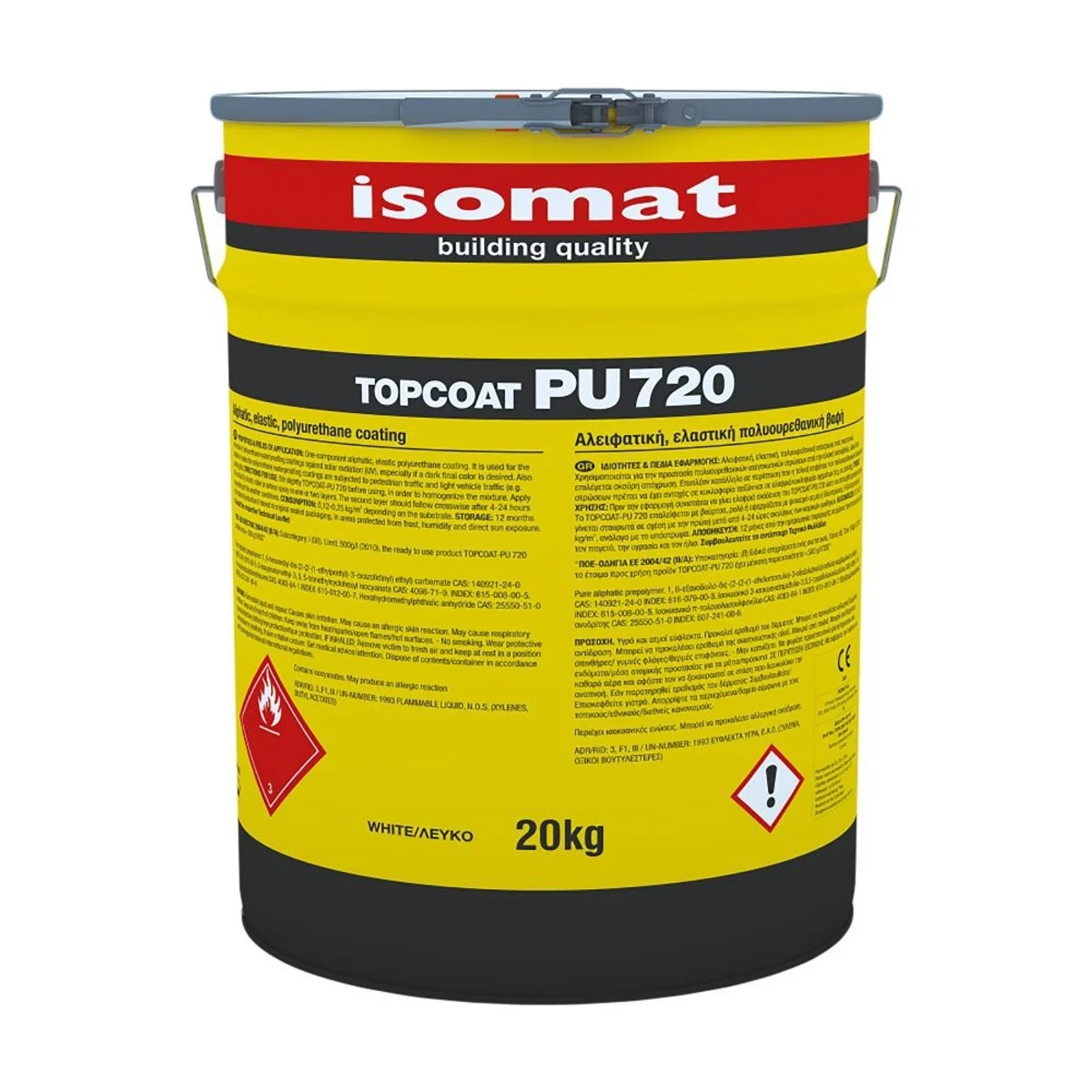 ISOMAT TOPCOAT-PU 720 Alifatický polyuretanový vrchní nátěr, signální bílá, 5 kg