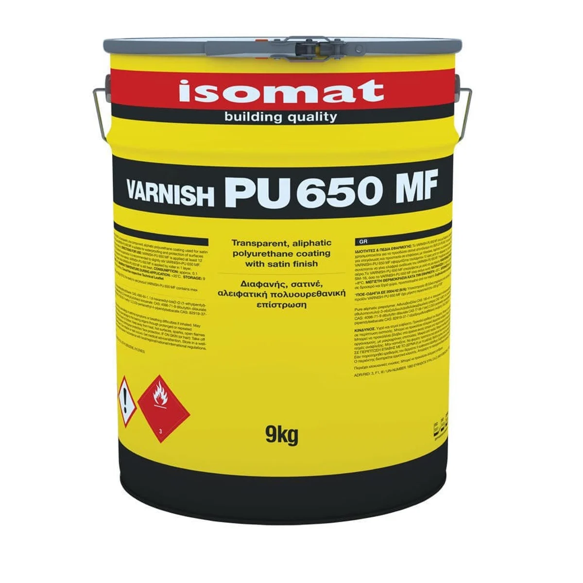 ISOMAT VARNISH PU 650MF Alifatický polyuretanový nátěr, satén, transparentní, 0,75 kg