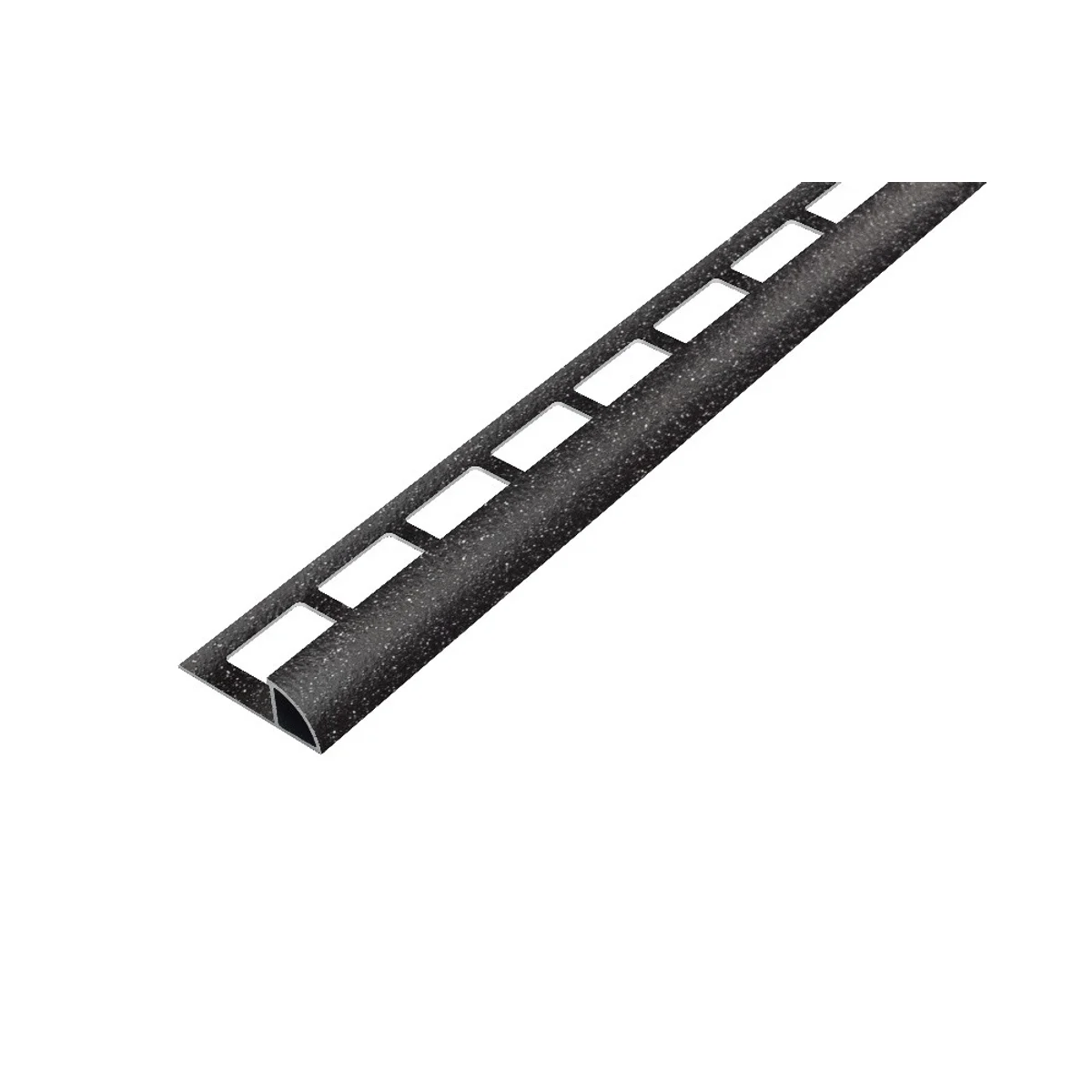 SP14/2 ukončovací lišta C, čtvrtoblouk,, hliník lakovaný Salt´n´pepper černohnědá, 10 mm, 2,5 m