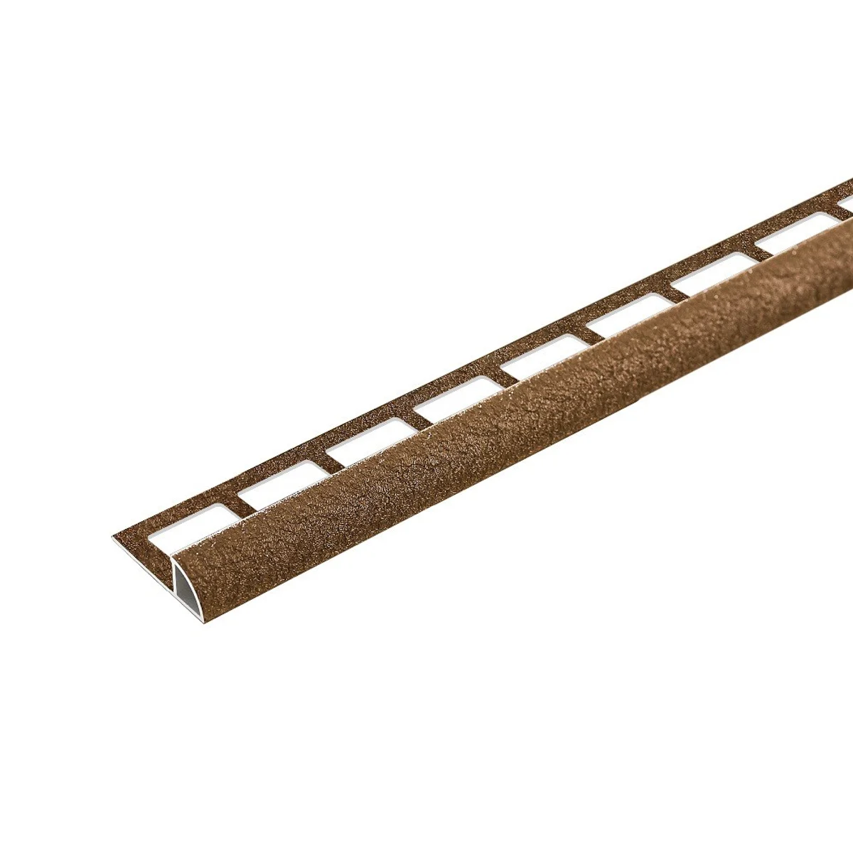 SP14/3 ukončovací lišta C, čtvrtoblouk,, hliník lakovaný hnědá, 10 mm, 2,5 m