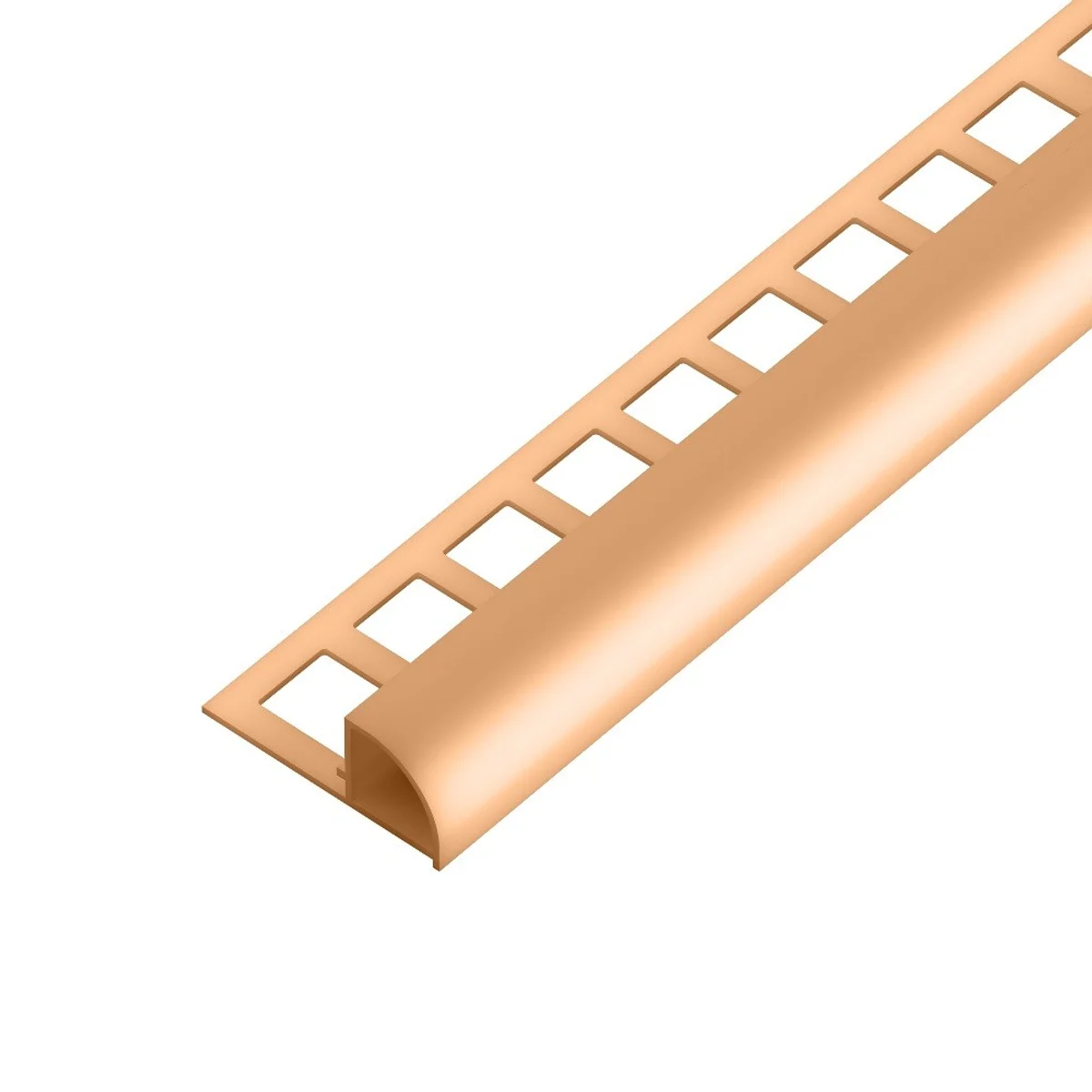 SP15/1 ukončovací lišta C, čtvrtoblouk, s vymezovačem,, PVC karamel, 6 mm, 2,5 m