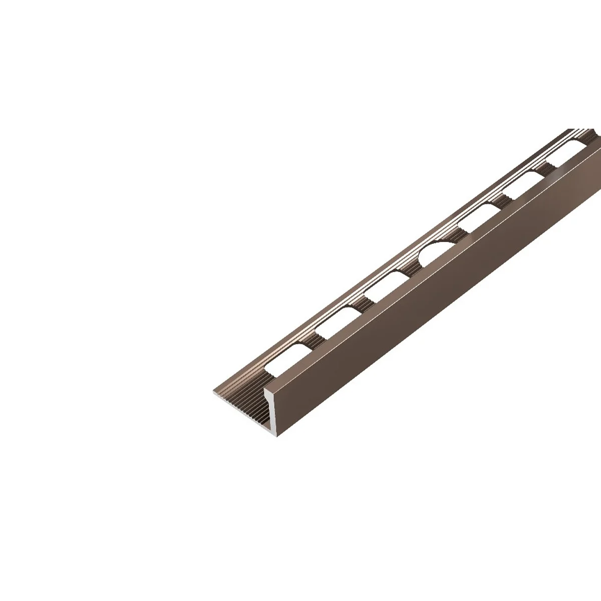 SP2 ukončovací lišta L, STANDARD, hliník elox bronz, 12,5 mm, 2,5 m