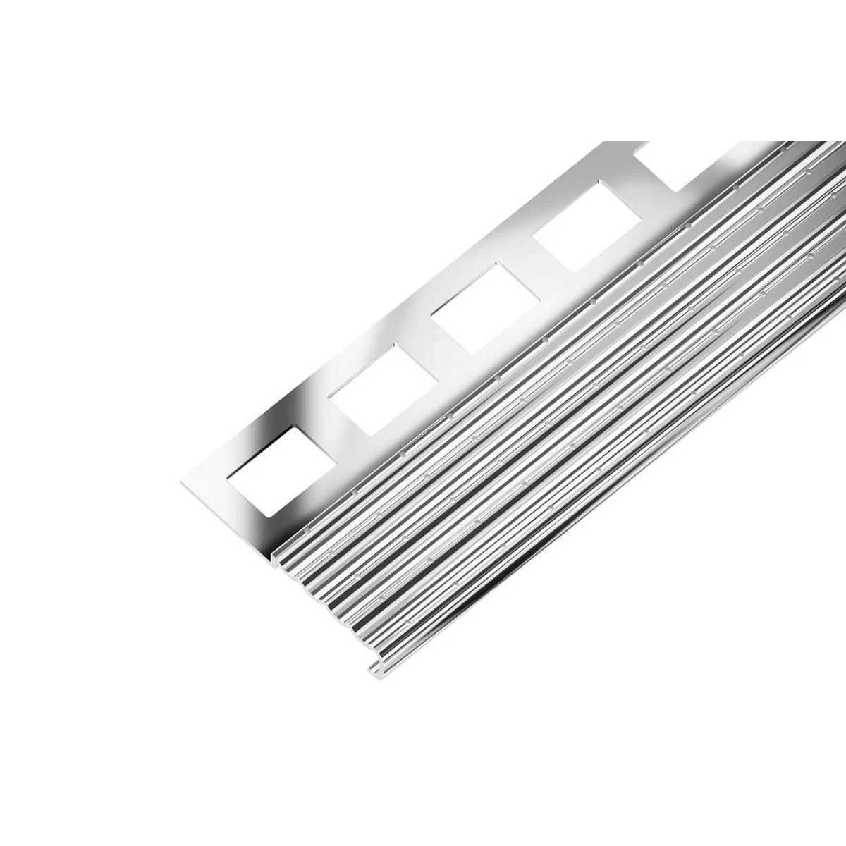 SP22/1 schodová lišta TREP-E, nerez lesk V2A protiskluz, 2 mm, 2,5 m