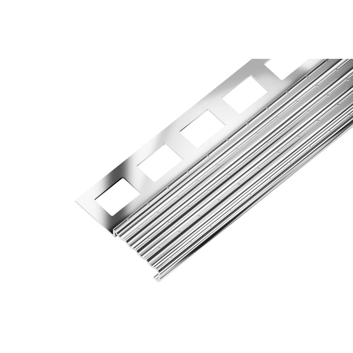 SP22/1 schodová lišta TREP-E, nerez lesk V2A protiskluz, 3 mm, 2,5 m