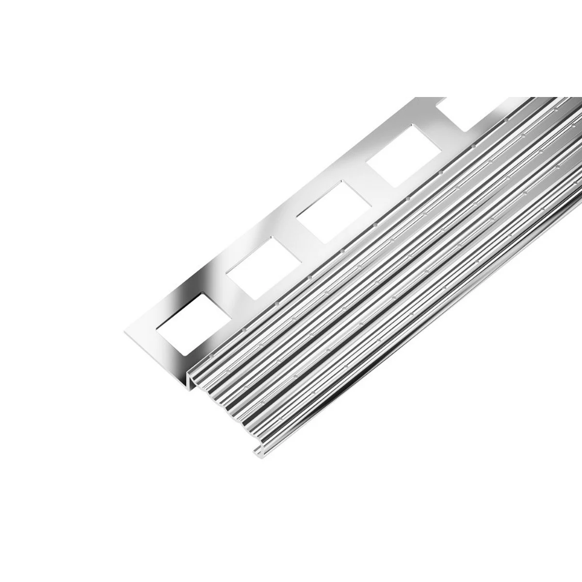 SP22/1 schodová lišta TREP-E, nerez lesk V2A protiskluz, 5 mm, 2,5 m