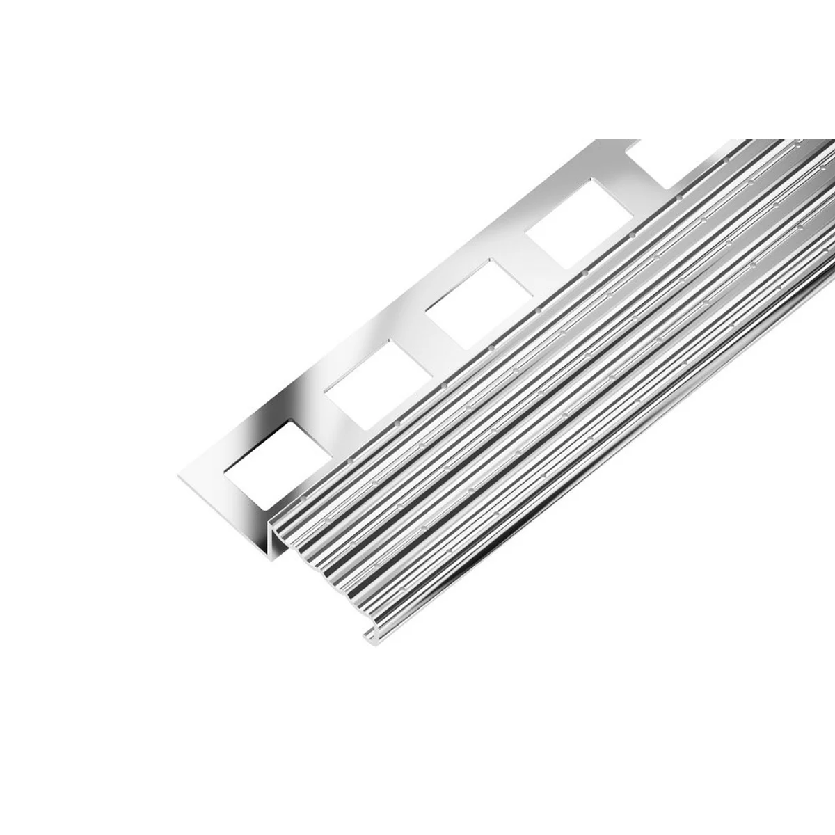 SP22/1 schodová lišta TREP-E, nerez lesk V2A protiskluz, 8 mm, 2,5 m