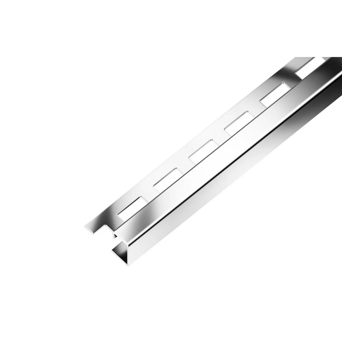SP7 ukončovací lišta Q, pravidelná, nerez V4A superlesk, 12,5 mm, 2,5 m